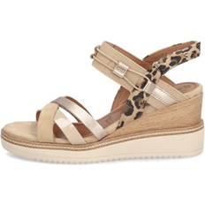 Uld Sandaler Tamaris Tan Comb Kilehæle Uld Sko -