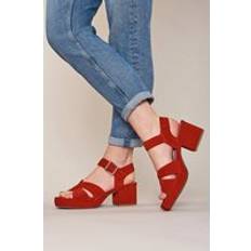 Moshulu Araniko Chunky Heel Sandals - Red