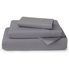 Grey bed sheets Cosy House Collection Bamboo Set Super King Bed Sheet Grey