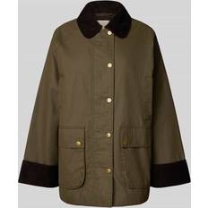 Gant Dame Tøj Gant Dame Vokset Bomuldsfrakke Waxed Cotton Barn Jacket - Dark Moss Green