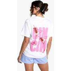 XL T-shirts boohoo Womens Cin Oversized T-Shirt - White
