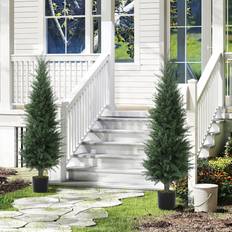 Artificial Plants Homcom Set of 2 Decorative Plants Artificial Plant