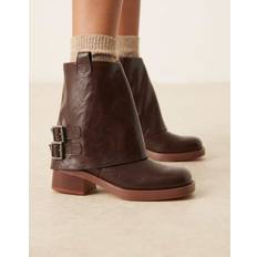 Glamorous Blockklack Kängor & Boots Glamorous Låga Ankelboots Med Nedvikt Kant - Brun