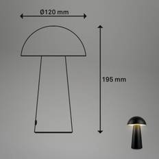 Briloner Dæmpbare Bordlamper Briloner Fungo Mini LED Sort Touch Plast Bordlampe