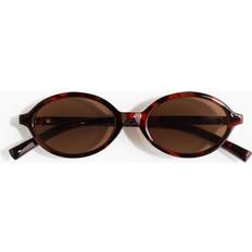 Ladies Brown Tortoiseshell Patterned Oval Sunglasses