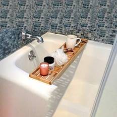 Bath Racks Shein Wooden Non-Expandable Bathtub Tray