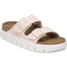 Birkenstock Arizona Chunky Birko-Flor Light Rose Platform Two-Strap Sandals