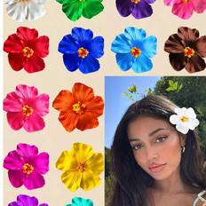 Multicolour Hair Clips Shein 10 Pcs Random Color Hawaiian Flower Hair Clips