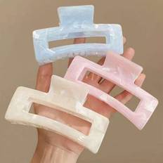 Blue Hair Accessories Shein 3pcs Extra Large 3.94 Inch Pink Water Hair Clips