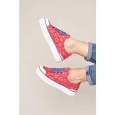 Levan Chunky Canvas Trainers - Cerise