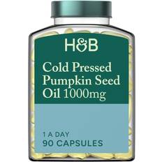 Seed oil Holland & Barrett Cold Pressed Pumpkin Seed Oil 1000mg 90 Capsules