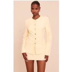 PrettyLittleThing Butter Yellow Tailored Mini Skirt