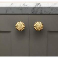 Shein 2pcs Golden Pumpkin Handle Wardrobe Door Knob