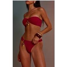 PrettyLittleThing Charm Trim Brazilian Bikini Bottoms - Magenta