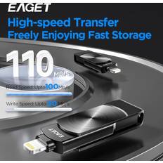 Memory Cards & USB Flash Drives Eaget 256GB USB 3.2 Portable USB 3.2 Flash Drive