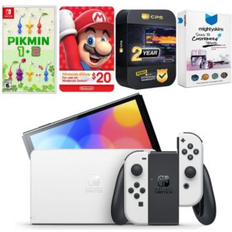 Game Consoles Nintendo Switch White OLED Console Pikmin 1 2