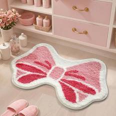 Indoor Carpet Bath Mats Shein Cute Bathroom Rug Soft Geometric Pink