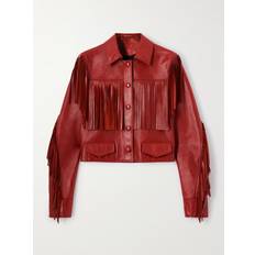 Röda - Skinn Ytterkläder Chloe Fringed Leather Jacket