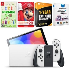 Game Consoles Nintendo Switch White OLED Console Pikmin 1 2