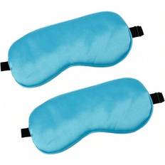 Sleep Masks Shein 2 Pcs Blue Silk Sleep Mask