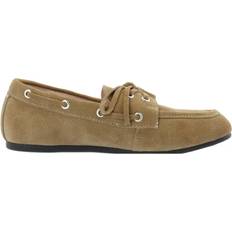 Dame - Ruskind Sejlersko Bianco Biamarlene Boat Shoe Suede Snøresko - Beige