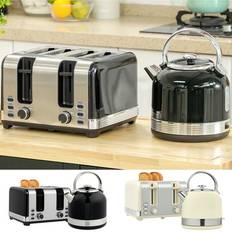 Homcom 1.7L 3000W Fast Boil Kettle Toaster Set