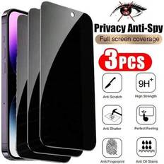 Screen Protectors Shein 3PCS Full Screen Privacy Protection Glass Film