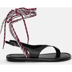 Pull&Bear Flat Lace Up Sandals - Multi
