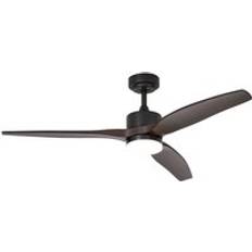 Ceiling Fan Black Wood Print 132cm