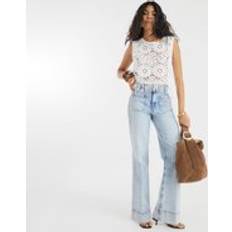 River Island Womens Blue High Waisted Front Pocket Jeans