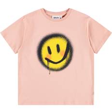 Molo Tops Molo Pink Organic Cotton Blushing Smile T-Shirt - 8 Year