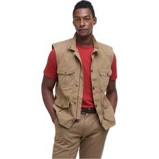 Beige - Men Vests Barbour Corbridge Stone Vest Sans Manches Coton - Beige