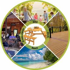 Picnic Tables Shein 6 Person Outdoor Wooden Picnic Benches Set