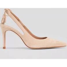 LK Bennett Block Heel Heels & Pumps LK Bennett Cary Suede Tassel Slingback Court Shoes - Bei-Trench