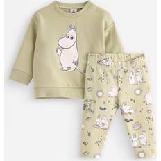 Lindex Børnetøj Lindex Sweater Leggings Set Moomin - Green
