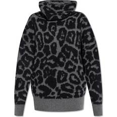 Turtle Neck Sweater Maglioni Leopard - Black/Grey