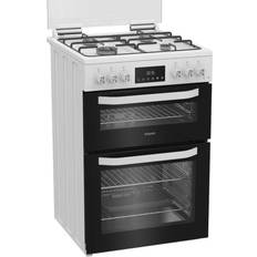 Gas cookers 60cm double oven with lid Hotpoint HDG6GDCW Gas Cooker White