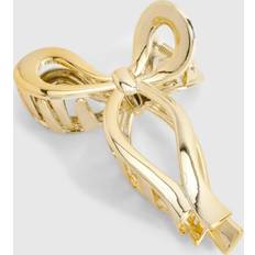 Hair Products boohoo Womens Gold Bow Detail Claw Clip One Size