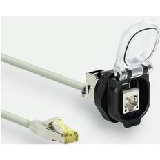 Ethernet, Data & Phone Outlets på tilbud RJ45 Indbygningsdåse Stik Lige 0.6 m