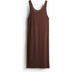 H&M Strandkleid mit U-Ausschnitt - Dunkelbraun