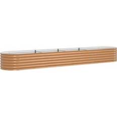 Pallekarmer vidaXL Hevet Hageseng Brun Med Trelook 400x80x44 cm Stål