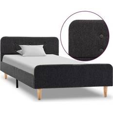 100 cm Senge vidaXL Sengestel 100 x 200 cm Sækkelærred Mørkegrå Rammeseng