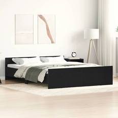 160 cm - Sort Senge vidaXL Sengestel Uden Madras 160x200 cm Sort Eg Rammeseng