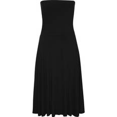 Dam - Enfärgade Saronger & Kimonos Lascana Strandkleid Damen Single Jersey - Schwarz