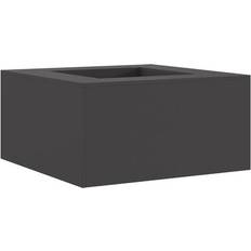 Fire Pits & Fire Baskets vidaXL Feuerstelle Quadratisch Schwarz 80x80x40 cm Stahl