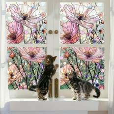 Fönsterfilm Temu Floral Static Cling Window Film Fönsterfilm