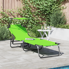 VidaXL Solsängar vidaXL Klappbare Sonnenliege Grüne 600D Oxford Stoff
