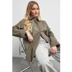 Green - Women Shirts Warehouse Womens Oversized Bow Back Shirt - Olive