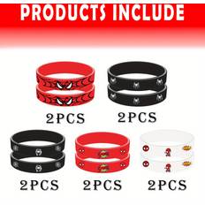 Röda Svettband Temu Spider-Man Silicone Wristbands Vibrant Red