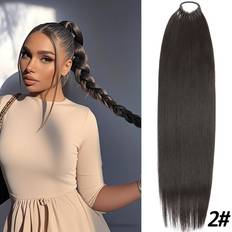 Temu Long Straight Ponytail Extension 24 Inch
